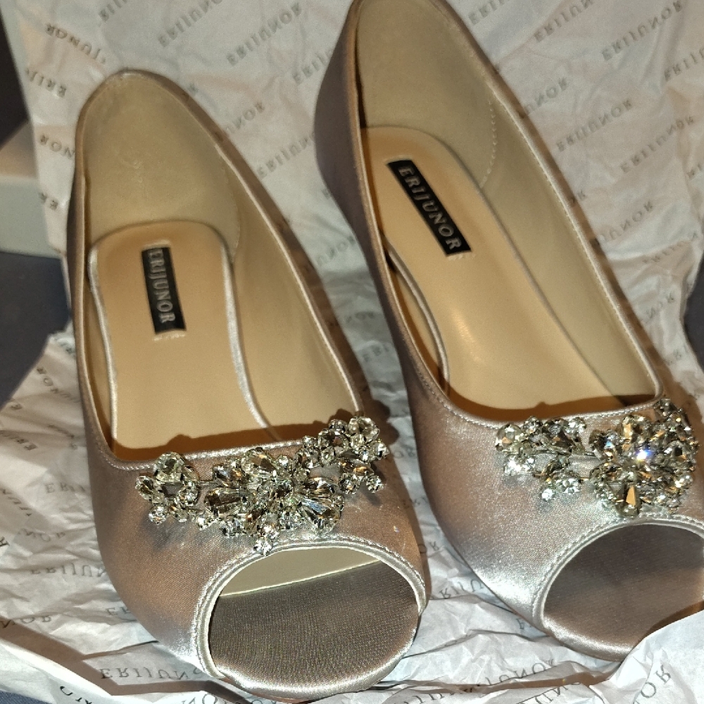 Erlinor Women's Glamorous Peep-Toe Heels - Silver
